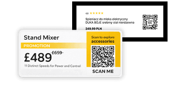 Stand Mixer promotion ESL and Polish dairy ESL price labels